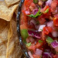 Chips And Salsa · Fresh salsa served with corn tortilla chips.