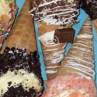5 Pk  Assorted Flavors  Speciality Cones  · Sampler 5 Pk Assorted Flavors 
1 Fruity Pebbles , 2 Oreo , 1 Hershey , 1 Strawberry Crunch F...
