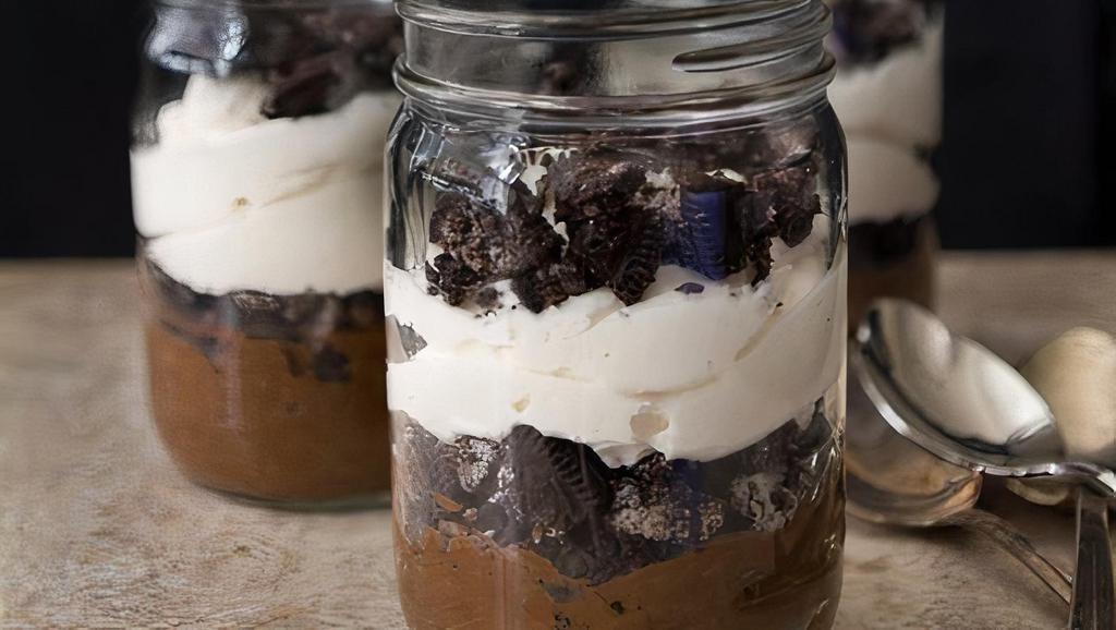 Triple Chocolate Oreo  Jar · Freshly Made Oreo Rich Chocolate And Vanilla Whipped Cream