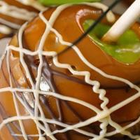 Caramel Apple Drizzle · With chocolate & vanilla  drizzle
