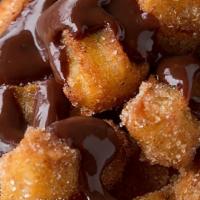 Churros Bites  · Optional Fudge , Caramel Or Vanilla