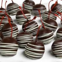 Chocolate Covered Maraschino Cherries - 24 Pieces · 24 Chocolate Dipped Cherries 
• Dark Chocolate Or Milk Chocolate 
• Card Message Included 
E...