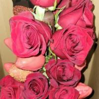 Red Rose & Berry Tower Arrangement · 2 Dozen Rose Bouquet 

Thinking Of You Card Include