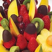 Sweet Treat Bouquet  · Ballon & Card Included 
Strawberries 
Pineapple 
Pineapple 
Cantaloupe
Chocolate Dipped Berr...