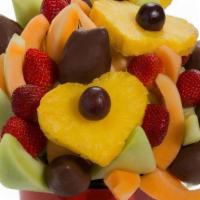 Delicious Arrangement · Chocolate Covered berries , Cantaloupe , Melon , Strawberries , Grapes