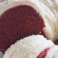Red Velvet  Bundt Cake  · Red Velvet Bundt Cake Creamy Buttercream , Vanilla Or Chocolate Drizzle