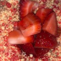 Strawberry Crunch Bundt Cakes · Freshly Made Strawberry Crunch Crumble 
Strawberry & Vanilla Cake 

1 Hour Preparation Made ...