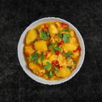 Soulful Cauliflower, Peas & Potatoes (Vegan) · Peas and potatoes, simmered to perfection in an onion, tomato and Indian masala curry, serve...