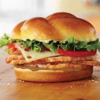 Turkey Classic · 560-590 cal. Choice of Smoked or Roasted Honey Baked Turkey Breast topped with Swiss cheese,...