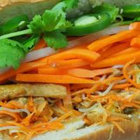 Vegetarian · Tofu, cabbage, carrots, dried daikon, roasted rice, mayonnaise, cucumber, parsley, pickle ca...
