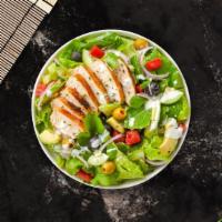 Absolute Salad · Mixed greens, grilled chicken, cranberry, walnuts, apple and avocado tossed in your choice o...
