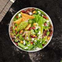 Mexican Salad · Boar's Head chipotle chicken with beans, tomatoes, corn, pico de gallo, shredded cheddar, av...