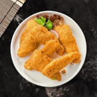 Chicken Tenders · Chicken tenders breaded and fried until golden brown. (4 pieces)
