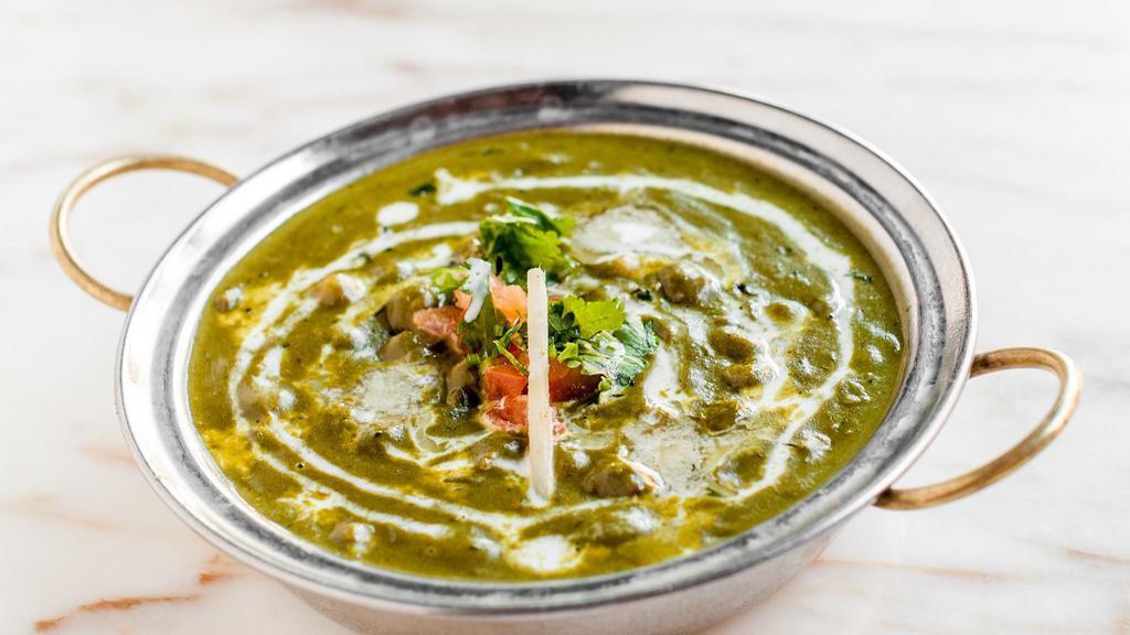 Spinach · Creamy spinach curry.