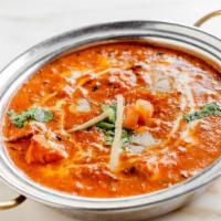 Paneer Butter Masala · Paneer in a tomato and fenugreek curry.