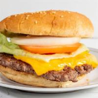 Cheeseburger · Get a deluxe burger with the lettuce, tomato, and french fries.