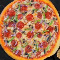 Twisted Toppings Pizza · Build your own pizza with your choice of sauce, vegetables, meats, and toppings baked on a h...