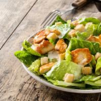 Caesar Salad · A fresh medley of romaine lettuce topped with romano cheese and homemade garlic roasted crou...