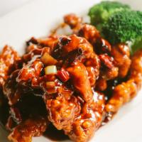 16  General Tso'S Chicken · Served with choice of white or brown rice. hot and spicy.