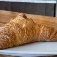 Plain Croissant · French buttery croissant.  Crisp and flaky.