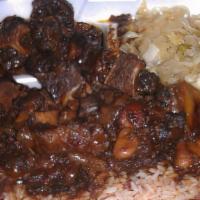 Medium Oxtail · Served with choice of rice and steam veggies.