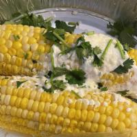 Poblano Crema Corn On The Cob · 