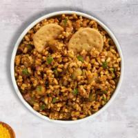 Sell The Bhel Puri · Crispy mixture of puffed rice, sev, onions, and potatoes with tamarind and mint sauce.