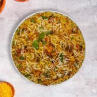 Very Veggie Biryani · Spiced seasoned vegetables cooked with Indian spices and basmati rice.