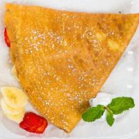 Nutella Crepe · Choice banana, strawberry, or both. Ice cream for an additional charge.