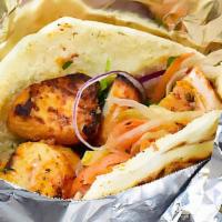 Chicken Shish Kebab · Most popular. Served with lettuce, tomatoes, marinated red cabbage, onions and hot and white...