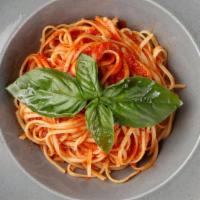 Pasta With Marinara Sauce · Tomatoes, parsley, oregano and garlic.