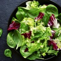 Romaine Leaf Salad · Fresh salad with vegetables and a choice of dressing.