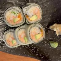 Blue Moon Roll · Spicy tuna, crabstick, masago, avocado and tempura flakes rolled in cucumber. Roll is 5 piec...