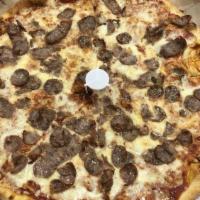 Grandma Pizza Slice · Thin Sicilian crust brushed with olive oil and garlic, fresh mozzarella, and spotted with ch...