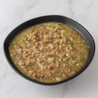 Azifa · Brown lentil salad made with spicy african mustard seed, onions, jalepeno and lime.