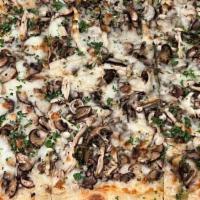 Funghi Misti - Square Pie  (6 Slices) · Mixed Marinated Mushrooms - Fontina Cheese - Mozzarella