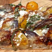 Mediterranea - Slice · Eggplant - Goat Cheese - Cherry Tomato - Balsamic Glaze