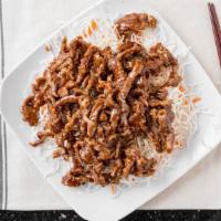 Crispy Beef (Large) · Shredded beef. Fried to golden brown and glaze with our chef special sauce.