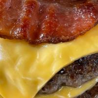 Bacon Double Cheeseburger · Onions, Ketchup, Mustard, Pickles