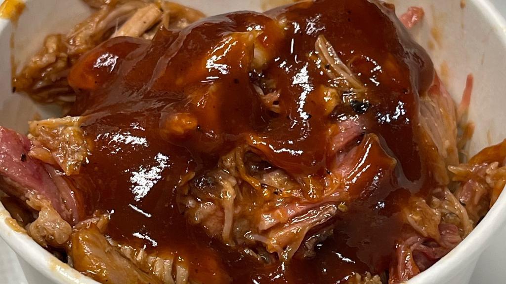 Bbq Pulled Pork · Pork mixed with BBQ Sauce . About 8oz