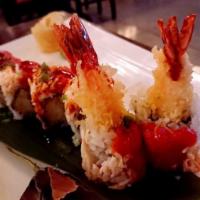 Fantastic Roll · Spicy. shrimp tempura and avocado topped with spicy tuna, snow crab, wasabi tobiko, spice, a...