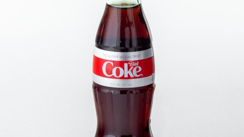 Diet Coke · 8 ounces of Diet Coke in a glass bottle.
