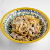 Tagliolini Al Funghi Porcini · Fresh spaghetti, porcini mushrooms, mascarpone cheese