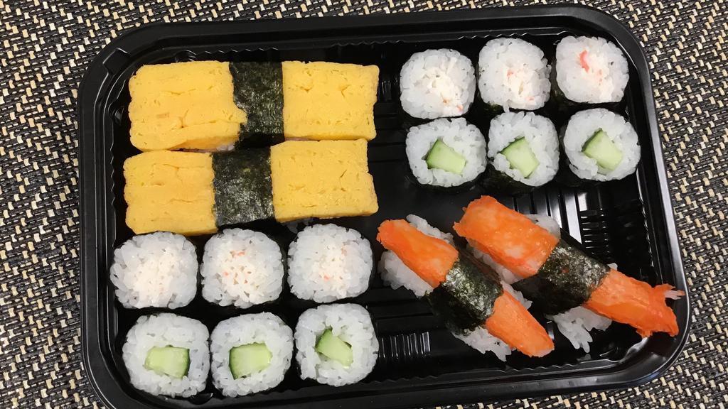 Sushi Set · 6(pcs) Crab Maki        6(pcs) kappa Maki                            2(pcs) Tamago              2(pcs)Kanikama