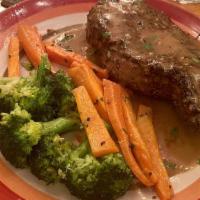 Tuna Steak · Seared served with sauteed veggies.