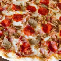 Meat Lovers Pizza · Pepperoni, ham, sausage and meatball.