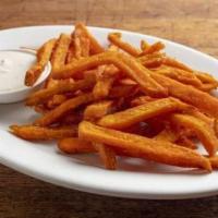 Sweet Potato Fries · With worchester sour cream dip.