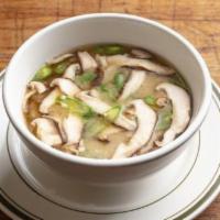 Organic Miso Soup · Gluten-free. With shiitake mushrooms and seasonal vegetables.