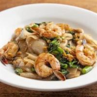 Thai Chow Fun (Dinner) · Oyster sauce, sweet soy sauce, egg, and Chinese broccoli. Gluten-free option: tamari gf inst...