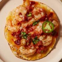 Yucatan Shrimp Quesadilla · Seared fresh shrimp a la plancha, melted Oaxaca cheese and topped with your choice of salsa,...